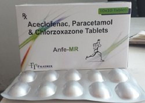 Aceclofenac, Paracetamol And Chlorzoxazone Anfe Mr Tablets, 10 X 10 Tablets Pack Ingredients: Aceclofenac