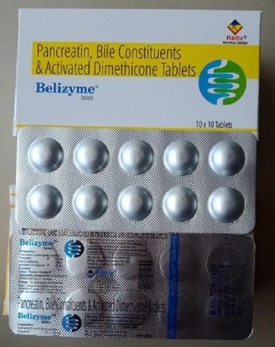 Belizyme Pancreatin Bile Constituents And Activated Dimethicone Tablets