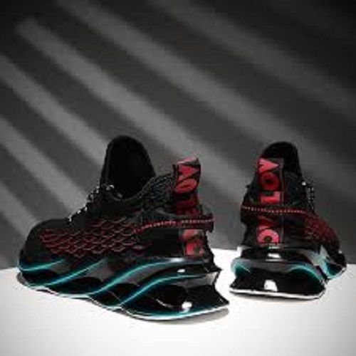 Breathability Good Quality Material And Comfortable Black Running Sport Shoes For Casual Wear 