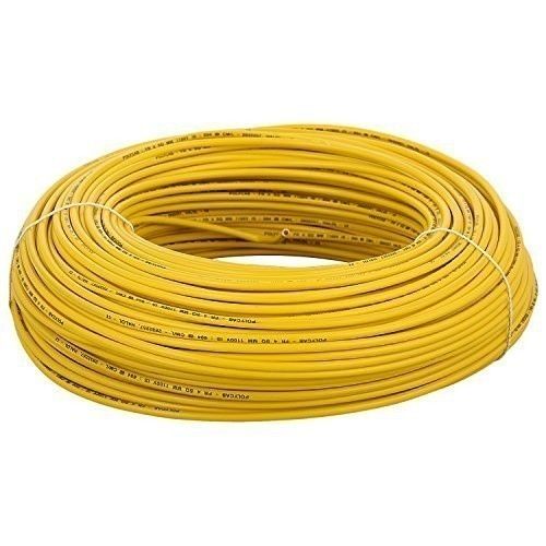 Yellow Champion Pvc Insulated Electric Wire High Strength And Sturdy, Durable Material