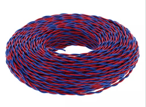 हाउस और रोल के लिए अच्छी क्वालिटी के ट्विन ट्विस्टेड वायर की लंबाई 45 M, साइज़ 1 Sqmm कंडक्टर सामग्री: रबर