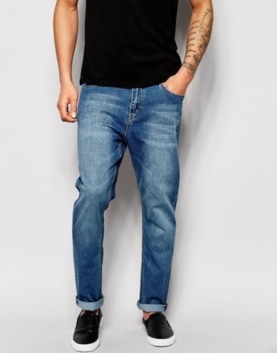 Blue Mens Causal Wear Regular Fit Denim Jeans