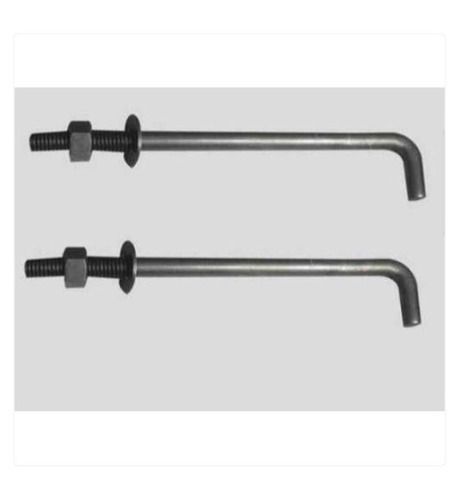 Grey Mild Steel Material J Type Foundation Bolt For Various Support Structures