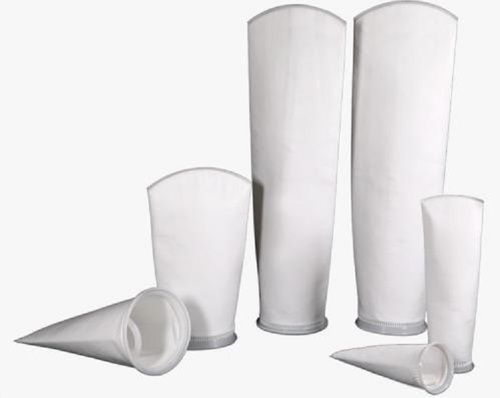 White Color Fabric Industrial Filter Bags For Dust Collection Efficiency (%): 96-99%