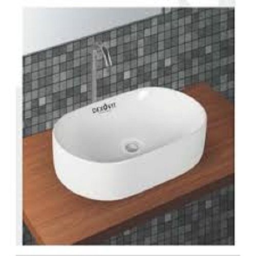 Ceramic White Color Wall Mounted Comfortable Table Top Bathroom Basin For Bathroom