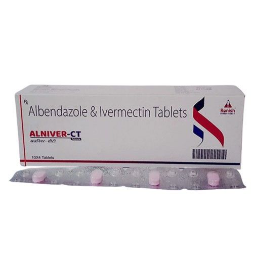 Alniver-CT Albendazole And Ivermectin Chewable Anthelmintic Tablet, 10x4 Blister Pack