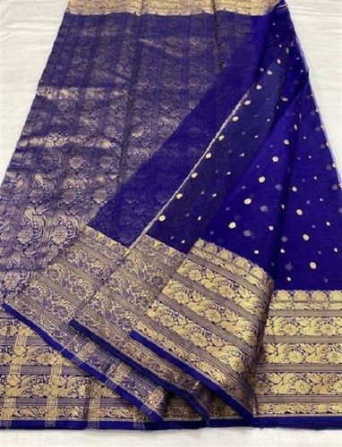 Casual Wear Light Weighted Shrink Resistant Breathable Printed Chanderi Silk Ladies Sarees