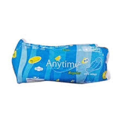 White Anytime Regular 100 % Cotton Sanitary Napkin Pad For Menstrual Cycle