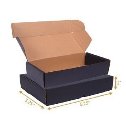 Black Color Tuck In Flap Mailer Corrugated Packaging Box