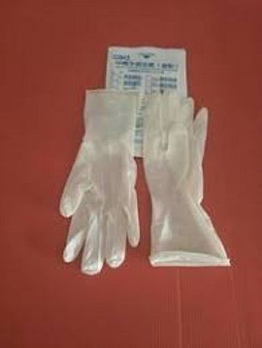Good Quality And Light Weight White Plain Flexible Gloves For Medical Purpose