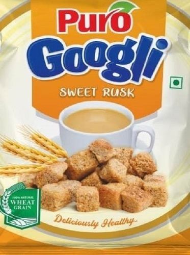 Hygienic Prepared Sweet And Crispy Delicious Taste Baked Puro Googli Rusk