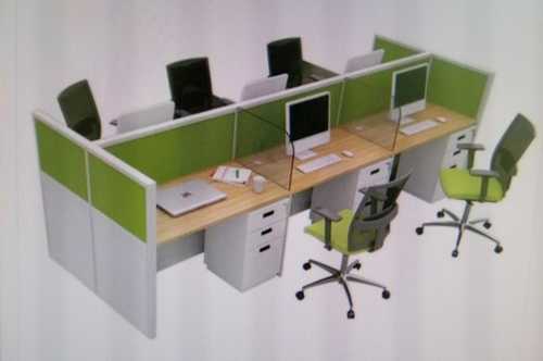 Modern Wooden Modular Office Workstations For Permanent Staff