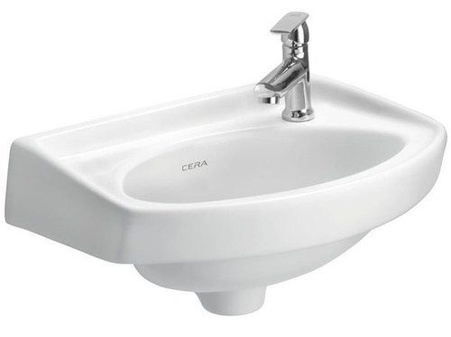 Bathrooms Sinks Strong And Durable Wall Mounted Crack Proof White Ceramic Oval Wash Basin