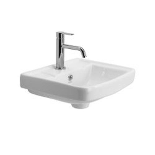 Bathrooms Sinks Strong And Durable Wall Mounted Crack Proof White Ceramic Square Wash Basin