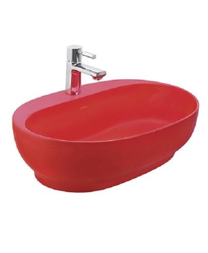 Bathrooms Sinks Strong And Durable Wall Mounted Crack Proof Red Ceramic Wash Basin For Domestic Use