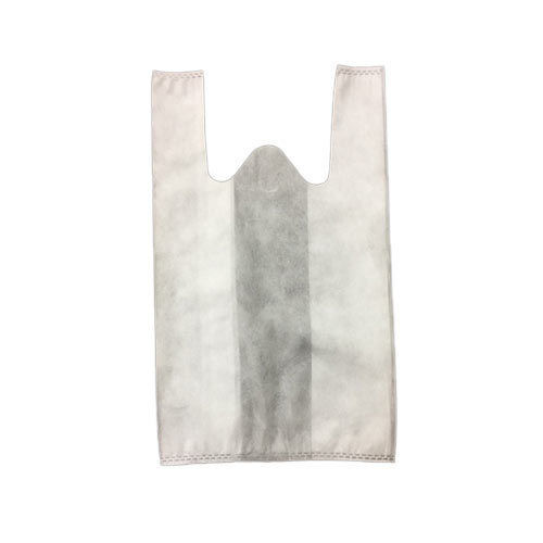 With Handle White W Cut Non Woven Carry Bag For Multiple Usage 