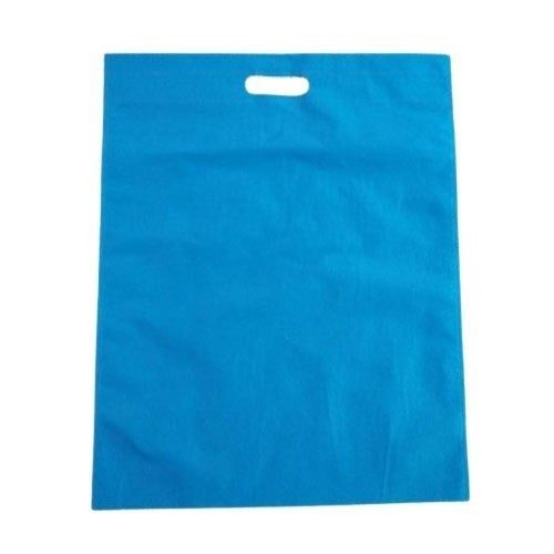 100% Virgin Plain Blue D Cut Non Woven Carry Bag For Grocery And Shopping Usage