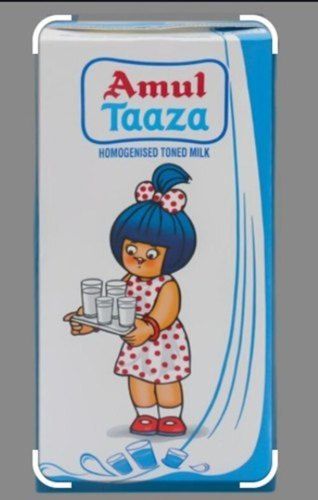 500 Ml, 100% Pure And Fresh Enrich With Delicious Taste Natural Tetra Pack Toned Amul Milk