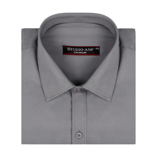 Cost Effective, Comfortable Professional And Versatile Plain Premium Grey Color Formal Shirt Collar Style: Classic