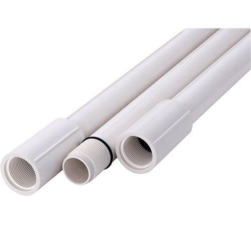 Durable And Long-Lasting Crack-Resistant Round White Pvc Plumbing Pipe Diameter: 0.39 X 0.39 X 0.39 Inch (In)