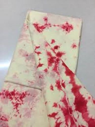 Fashionable White And Red 100 Percent Cotton Fabric For Kurta Making