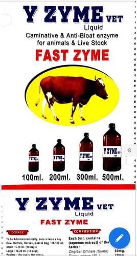 Highly Effective Y Zyme Vet Liquid For Animal And Live Stock Veterinary Raw Materials