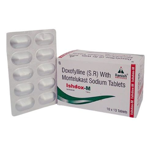 Ishdox-m Doxofylline Sr और मोंटेलुकास्ट सोडियम टैबलेट, 10x10 अलू अलु पैक