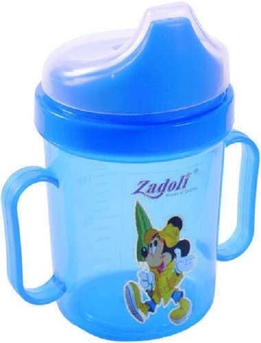 Lightweight Easy To Use Zadoli Blue Printed Plastic Baby Sipper Bottle For Drinking Water