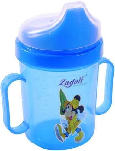 Lightweight Easy To Use Zadoli Blue Printed Plastic Baby Sipper Bottle For Drinking Water Size: 200 Ml