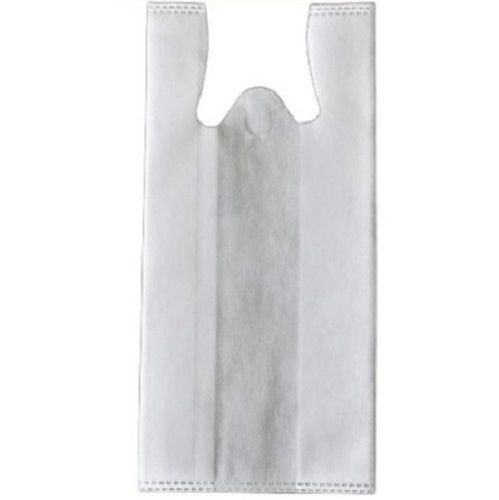 Lightweight White Non Woven W Cut Plain Carry Bag With Handle