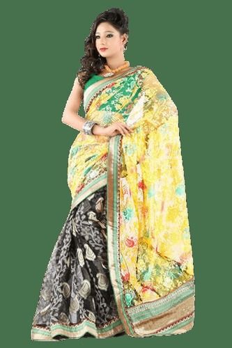 Party Wear Fancy Beautiful Silky Soft Comfortable Light Weighted Net Saree