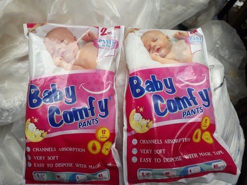 White No Rashes Comfort To Wear And Triple Leak Guards Baby Comfy Diaper 