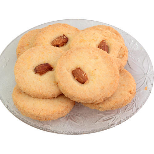 Round Shape High Protein And Natural Healthy Crunchy Almond Cookies