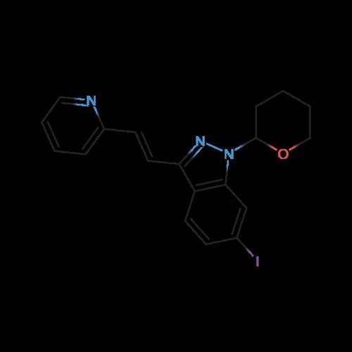 886230-77-9 (E)-6-iodo-3-[2-(pyridin-2-yl)ethenyl]-1-(tetrahydro-2h-pyran-2-yl)-1h-indazole