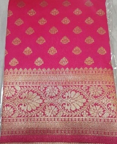 Velvet Baby Pink Color Cotton Breathable Printed Ladies Saree For Daily Wear 