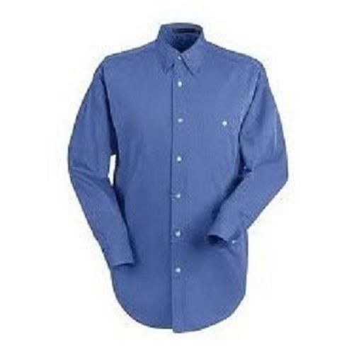 Cool Comfortable And Perfect For Everyday Wear Blue Full Sleeves Men'S Cotton Shirt Collar Style: Classic