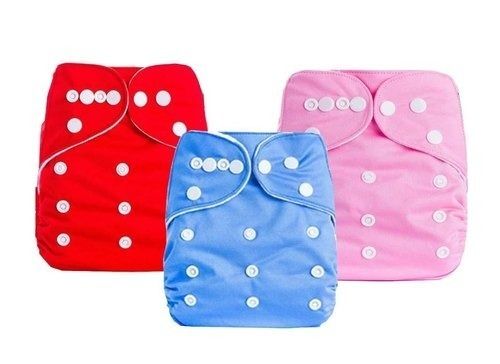 Lightweight Reusable Baby Washable Cloth Cotton Diaper Combo Of 3 Pieces For Baby Wear