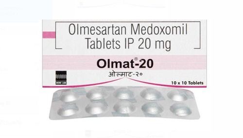 10 X 10 Tablets Olmesartan Medoxomil Tablets Ip 20 Mg Olmat 20