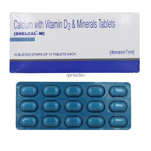  कैल्शियम विटामिन D3 और मिनरल्स के साथ Shelcal M Tablet