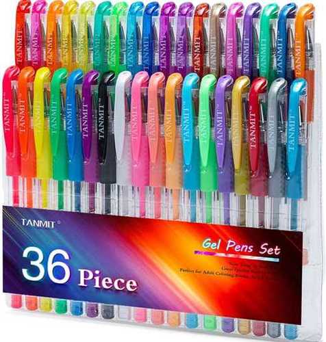 Plastic Compact Portable Durable Material Tanmit 100 Colored Gel Pen For School