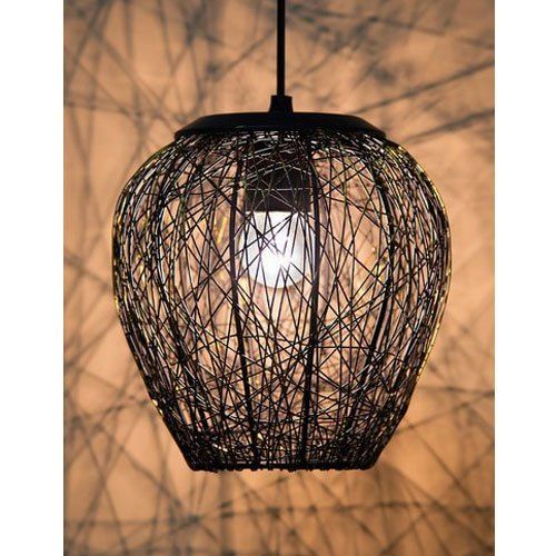 Yellow Energy Efficient, Sleek Modern Design And Cost Effective Iron Hanging Wire Lamp, For Decoration