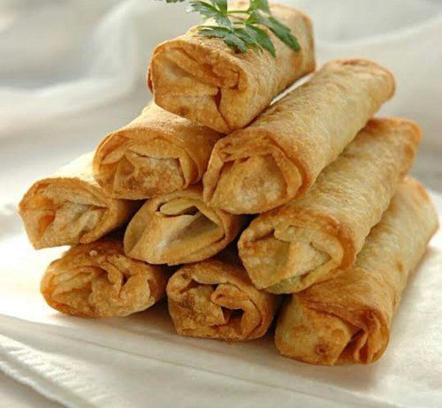 Healthy Flavor Delicious And Made With Natural Ingredients Tasty Spicy Chicken Spring Roll