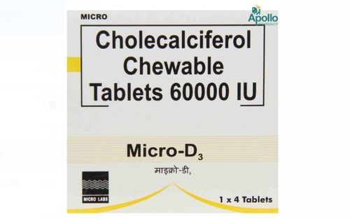 Micro Cholecalciferol Chewable Tablets, 60000 Iu Micro D 3 1 X 4 Tablets Organic Medicine