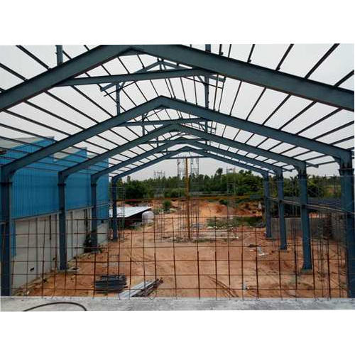 Steel Mild Steel, Non Rust Proof, Durable And Long-Lasting Roofing Structure