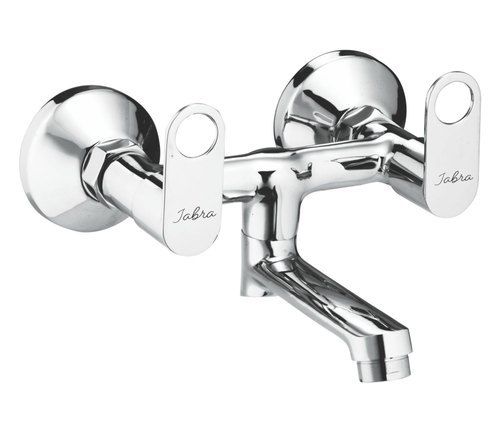 Stainless Steel Silver Brass And Wall Mixer, Non Telephonic, Tap Fitting Fuzone Leak Proof Wall Mixer Polished