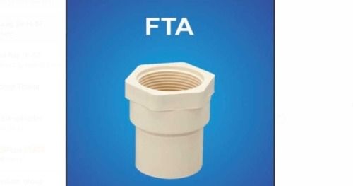 Round White Cpvc Fta For Plumbing Pipe Use, Female Connection, Size 3 Inches