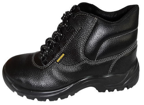 Anti-static Toe Style Outsole Material Pvc Black Leather Safety Shoes