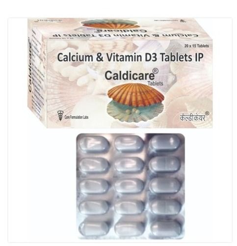 Caldicare Calcium & Vitamin D3 Tablets Ip, Treat Low Blood Calcium Levels General Medicines