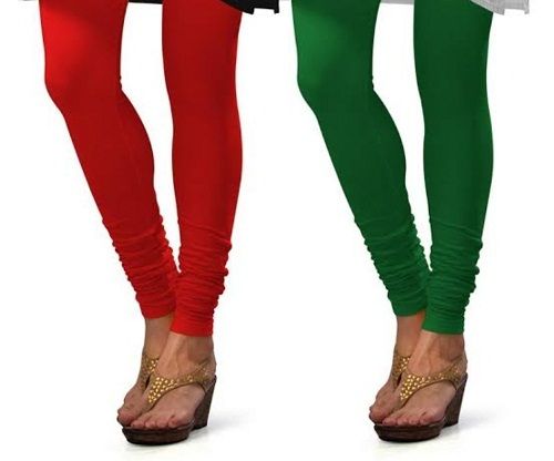 Comfortable And Good Quality Red, Green Color Legging For Ladies Summer Wear Decoration Material: Cloths