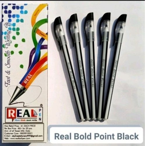 Plastic Write Smooth With Real Bold Point Black Ball Pen 